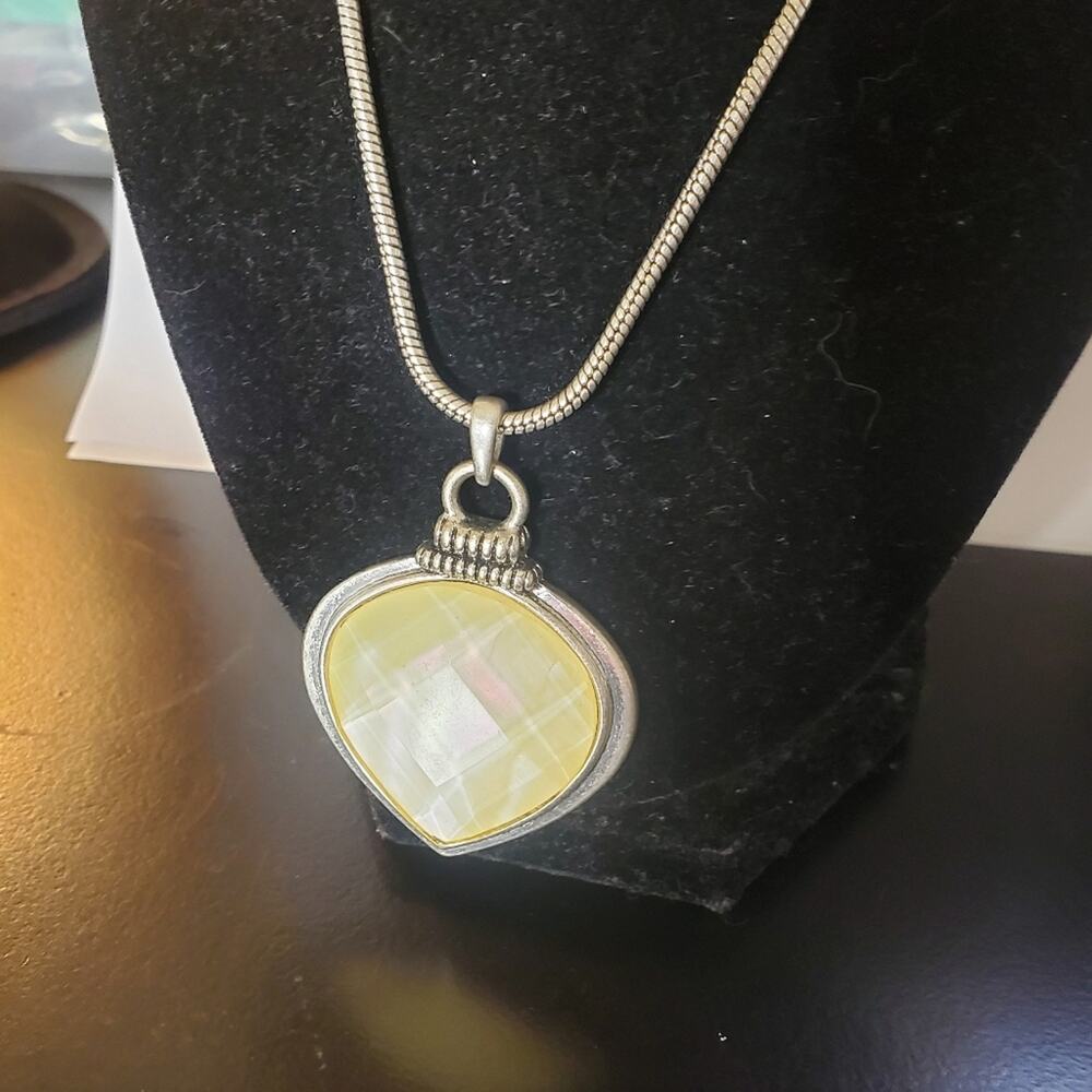 Lucky Brand Heart Shape double silver chain adjustable necklace Great condition - Picture 11 of 14